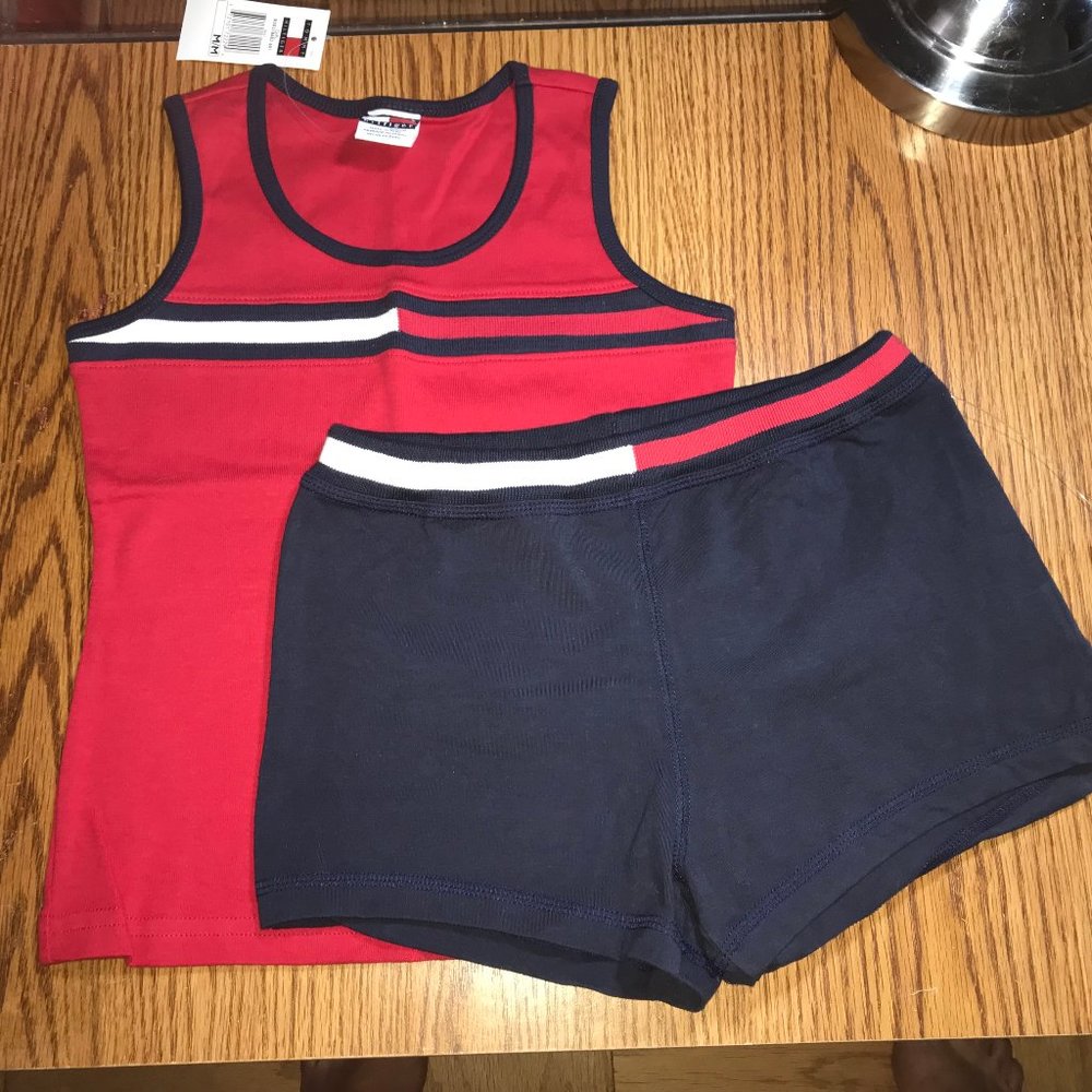 Tommy Hilfiger tank & shorts girls Med NWT